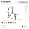 Kingston Brass Bridge Bathroom Faucet with Brass PopUp, Matte Black KS7970BPL - alternate 5